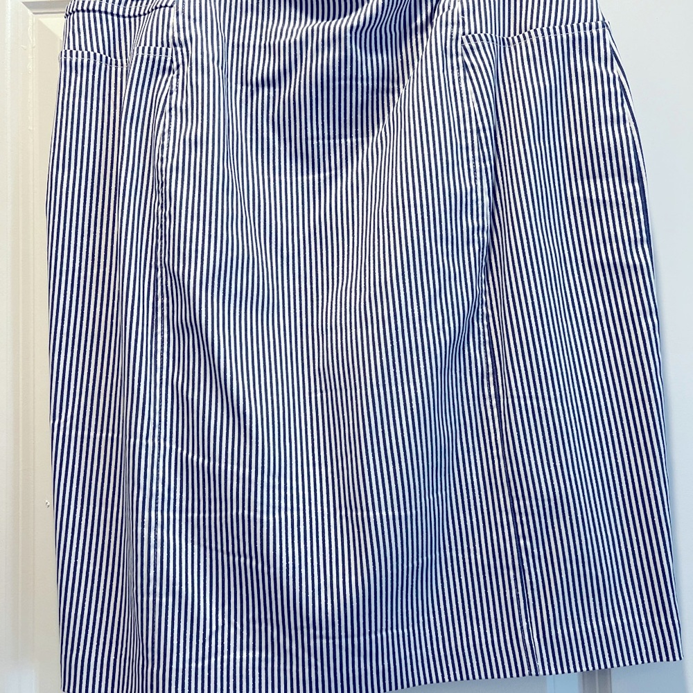 Spandex knee length striped skirt